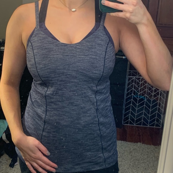 Lululemon Blue Heathered Tank Top - Picture 3 of 3